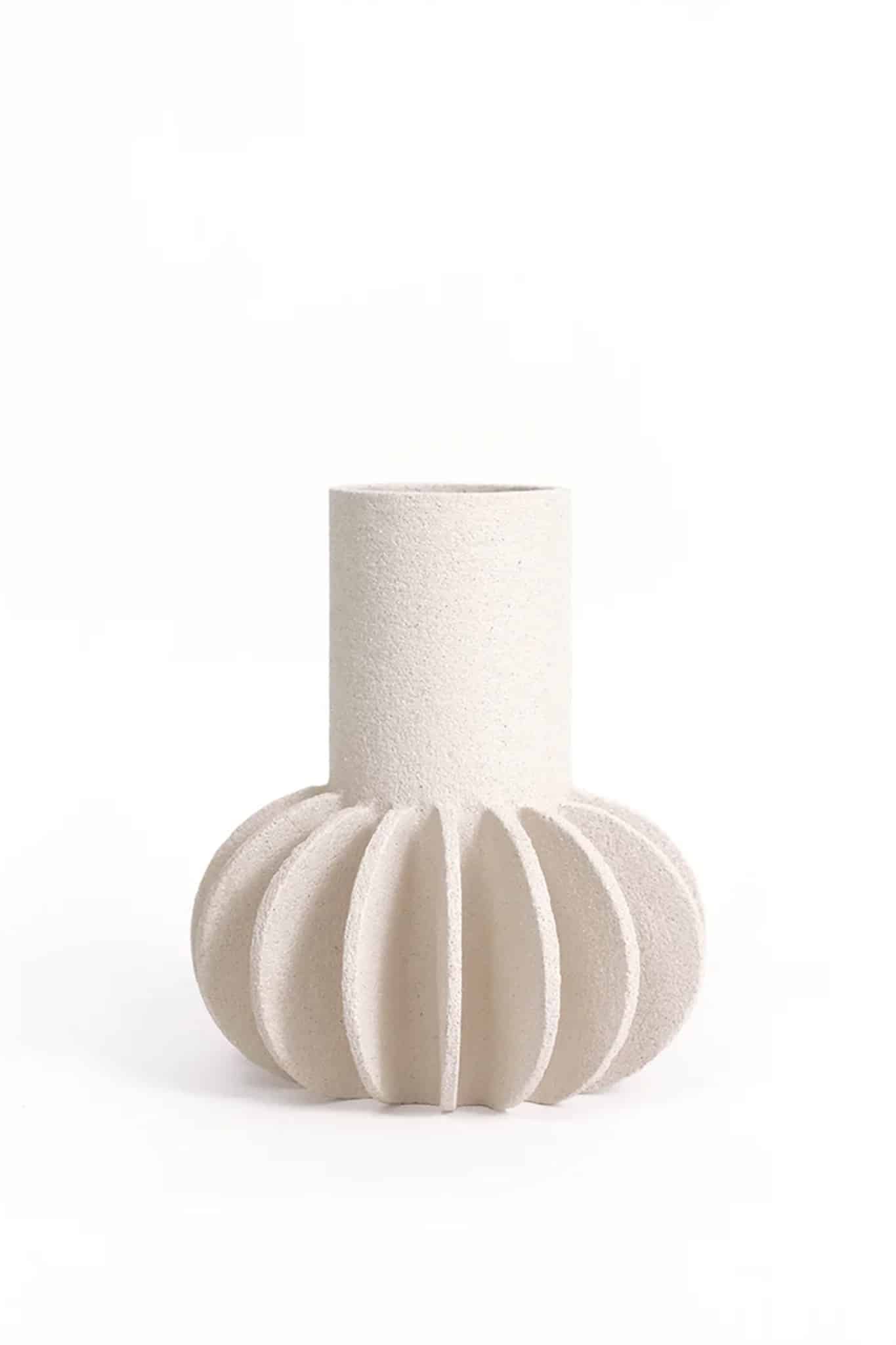 Ini Ceramique Single Mille-Pattes No.3 Blanc Ceramic Vase • Julia Rouge |  Home to wonderful jewellery & lifestyle brands